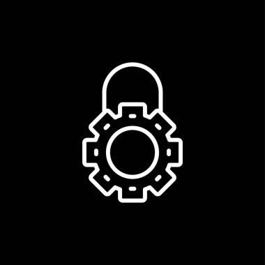 lock icon, vector illustration simple design