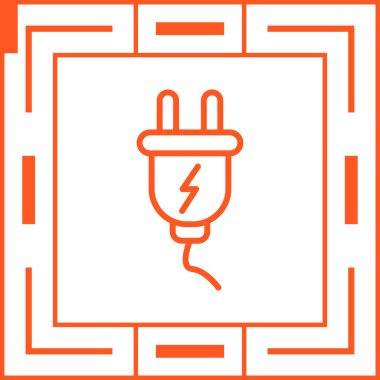 Güç Kablosu web simgesi, basit vektör illüstrasyonu 