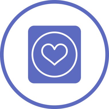 Kalp. Web simgesi basit illüstrasyon 