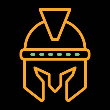  Kask simgesi vektör illüstrasyonu 