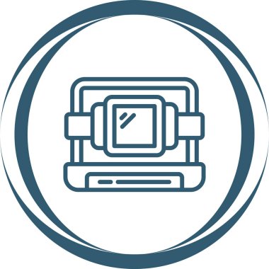 dizüstü bilgisayar simgesi, vektör illüstrasyonu basit tasarım