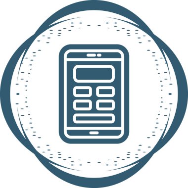 Mobil Tasarım Web simgesi, basit illüstrasyon