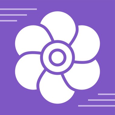 gelincik çiçek simgesi web basit illüstrasyon