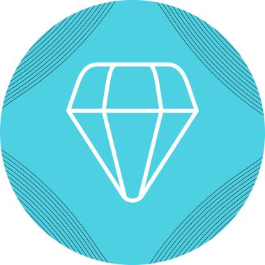 Elmas simgesi, vektör illüstrasyonu basit tasarım