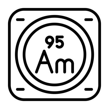 Kimyasal Element Web simgesi vektör çizimi