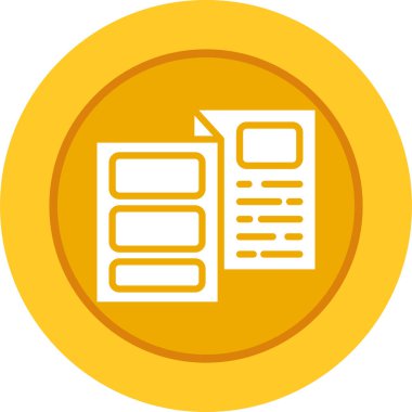 Broşür simgesi, vektör illüstrasyonu basit tasarım