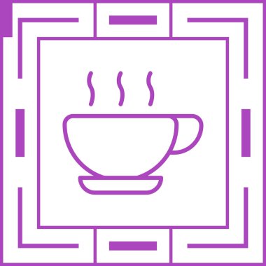 Sıcak kupa web simgesi, basit illüstrasyon 