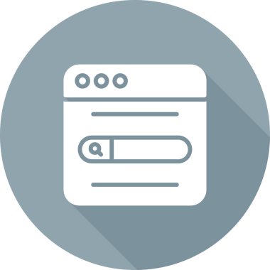 Arama motoru optimizasyon simgesi, vektör illüstrasyonu basit tasarım