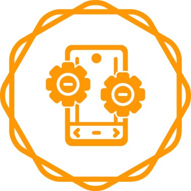 akıllı telefon web simgesi vektör çizimi 