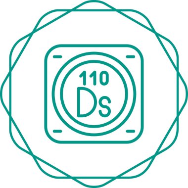 Periyodik tablonun kimyasal elementinin web illüstrasyonu