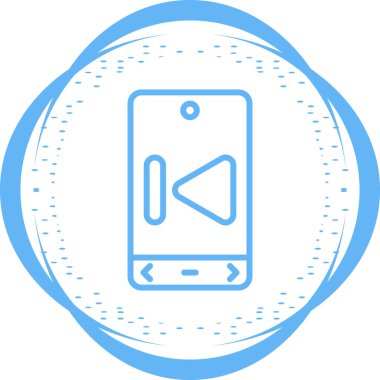 akıllı telefon oynatıcı simgesi, vektör illüstrasyonu basit tasarım