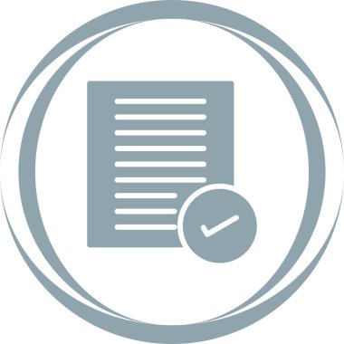 Kontrol edildi. Web simgesi basit illüstrasyon