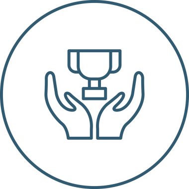 Kupa. Web simgesi basit illüstrasyon