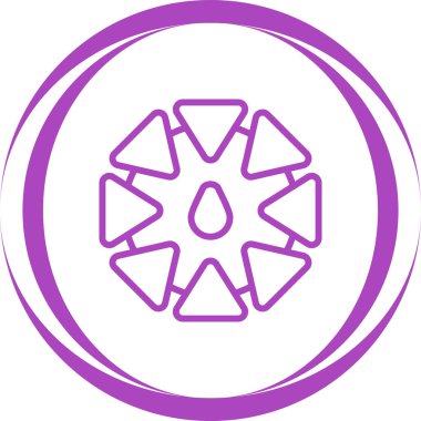 Renkli tekerlek simgesi. Parlak spektrum vektörü. Dairesel gradyan çizimi. Canlı tasarım ögesi.