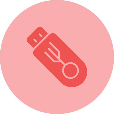 usb flash disk simgesinin vektör çizimi 