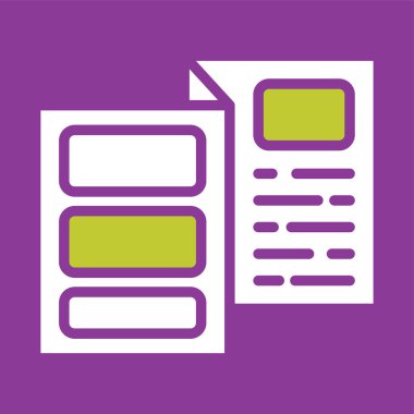 Broşür simgesi, vektör illüstrasyonu basit tasarım