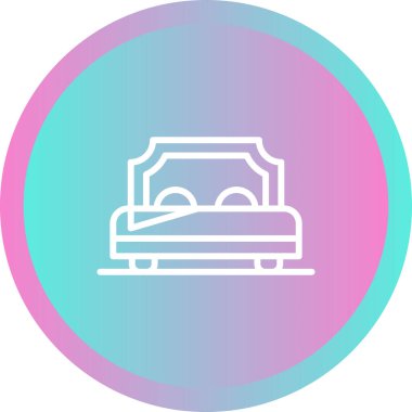 yatak ağı simgesi, basit vektör illüstrasyonu