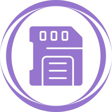 Sd Card web simgesi, basit vektör illüstrasyonu