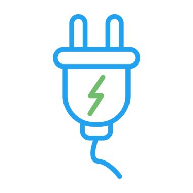 Güç Kablosu web simgesi, basit vektör illüstrasyonu 