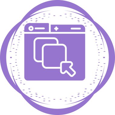 Grafik Tasarım Web simgesi vektör illüstrasyonu