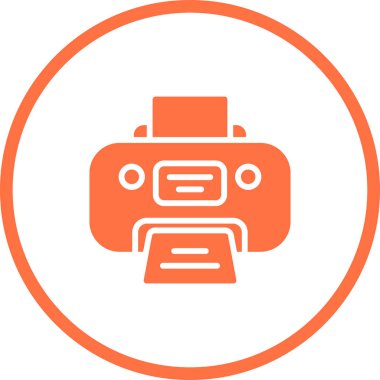 Yazıcı web simge vektör çizim 