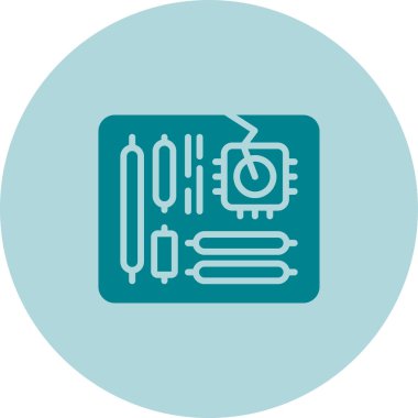 Anakart. Web simgesi basit illüstrasyon