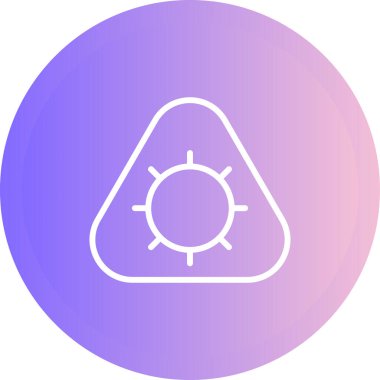 Üçgen işareti simgesi. Web basit illüstrasyonu