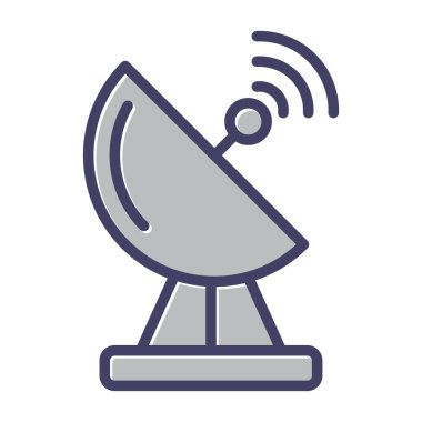 Radar. Web simgesi basit illüstrasyon