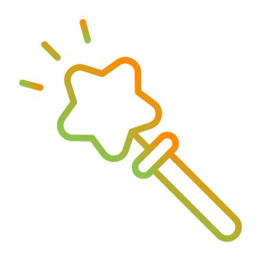 Sihirli Değnek Modern simgesinin vektör çizimi     