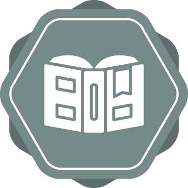 Yer imi web simgesiyle kitabı aç, basit illüstrasyon