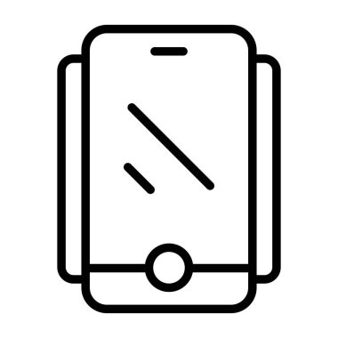 Tablet bilgisayar satırı simgesinin vektör çizimi. 