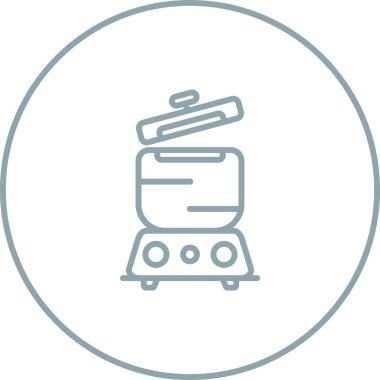 Steamer simgesinin basit vektör illüstrasyonu