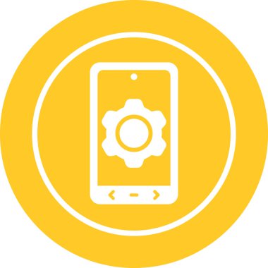 Simge, web düğmesi, basit vektör illüstrasyonu ayarlanıyor