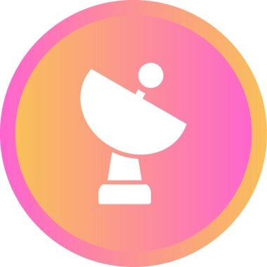 Uydu Tabağı web simgesi, basit vektör illüstrasyonu