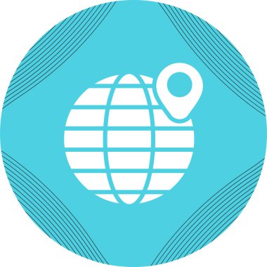 Dünya çapında. Web simgesi basit illüstrasyon