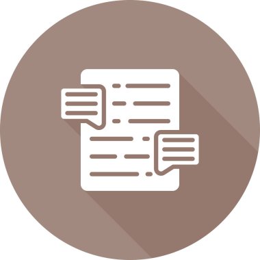 Yorum belgesi. Web simgesi basit illüstrasyon