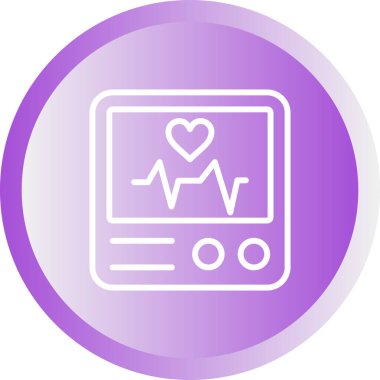 Kalp Atışı İzleyici web simgesi, basit vektör illüstrasyonu 