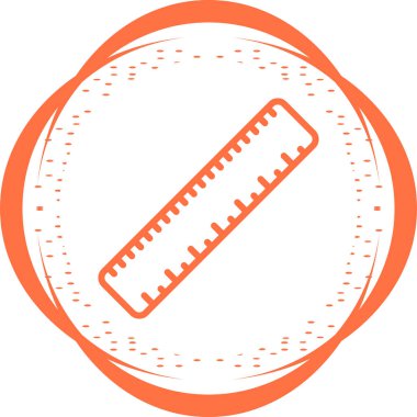 Düz cetvel simgesinin vektör çizimi 