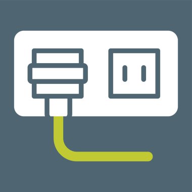 soket simgesi web basit illüstrasyon