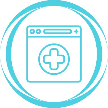 Web tarayıcı simgesi, vektör illüstrasyonu basit tasarım