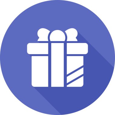 Hediye kutusu simgesi, hediye kutusu işareti, vektör illüstrasyonu 