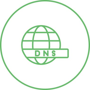 DNS Sunucu web simgesi, basit illüstrasyon