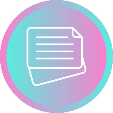 Yapışkan Not simgesi, vektör illüstrasyonu basit tasarım