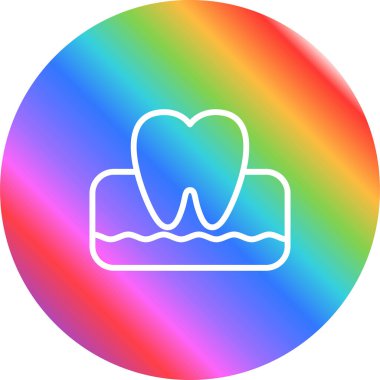 Diş Ağı simgesi, basit vektör illüstrasyonu