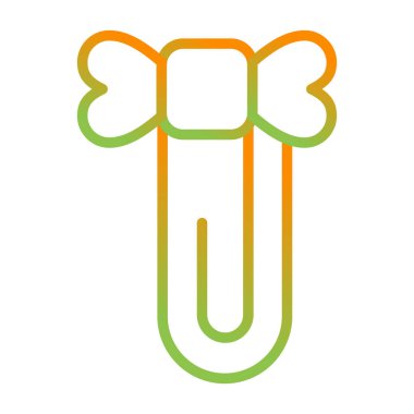 Kurdele simgesi, vektör illüstrasyonlu ataç 