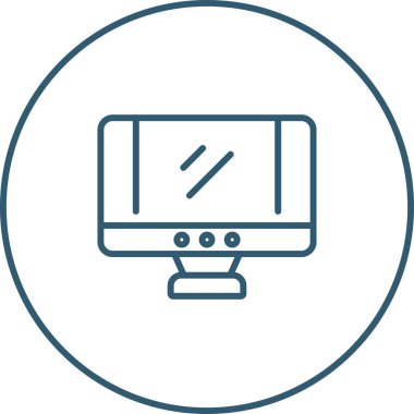 Lcd ekran simgesi, vektör illüstrasyonu basit tasarım