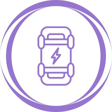 Elektrik Kaykayı web simgesi, basit vektör illüstrasyonu 