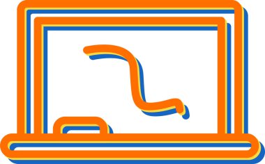 Tebeşir tahtası simgesi, vektör illüstrasyonu basit tasarım