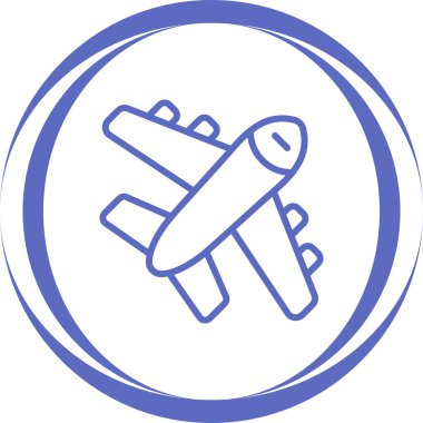 Düzlem web simgesi, basit vektör illüstrasyonu