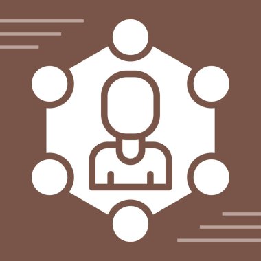 Ağ Segmentasyonu Web simgesi, basit vektör illüstrasyonu 